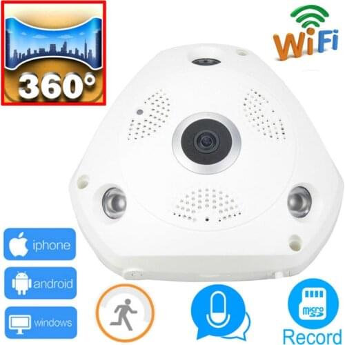 Ip camera panoramic 720p hd wifi cctv security home wireless cam panorama 360 camara ipcam Infrared Support micro sd card