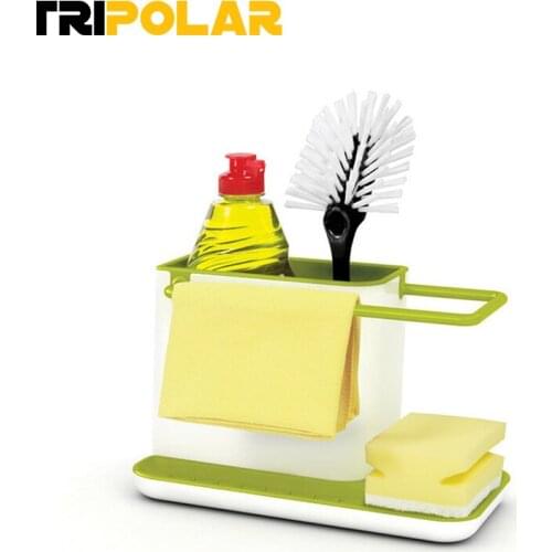 Storage Shelf Sponge Kitchen Draining Sink Box Draining Rack Dish Storage Rack Kitchen Organizer Stands Tidy Utensils Towel Rack