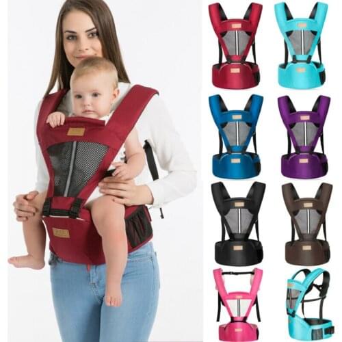 Hot Newborn Infant Baby Carrier Solid Breathable Ergonomic Adjustable Wrap Sling chest kangaroo Backpack 0-4 Years