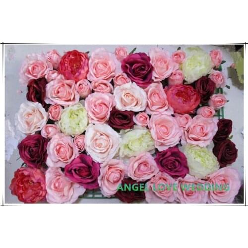 SPR Free Shipping-10pcs/lot MIX COLOR Artificial flower wall wedding background lawn/pillar road lead market decoration