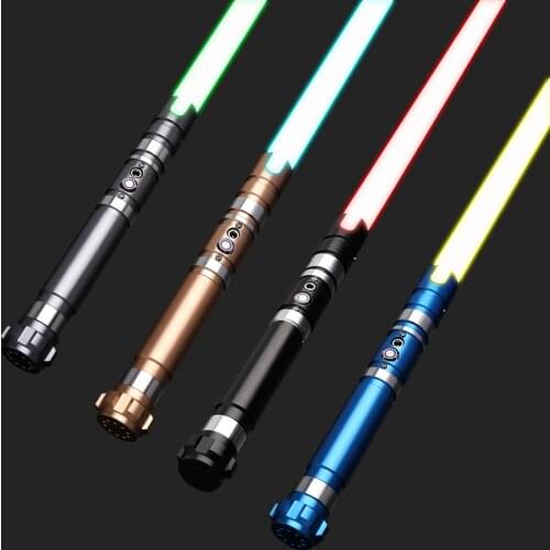 RGB Lightsaber Heavy Dueling 1 inch Blade Metal Handle 6 sets Soundfonts and 12 kinds Light FOC Blaster Halloween Cosplay Toys