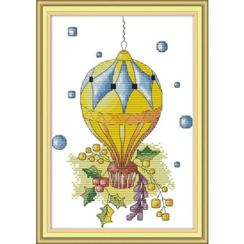 Hot Air Balloon Printed on Canvas DMC Counted Chinese Cross Stitch Kits Printed Crossstitch Set Embroidery Needlework Home Decor