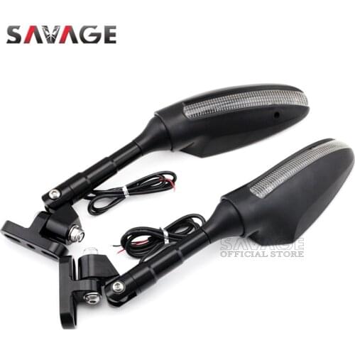 Rearview Mirrors LED Turn Signal For TRIUMPH DAYTONA 675 2006-2018 17 16 15 Motorcycle Adjustable Side Rear View Mirror