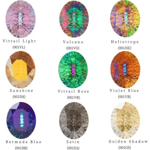 10 Pcs Oval Rhinestone Point Back Nail Stickers High-Grade Crystal Diamonds Fabric Decoration Stone DIY Jewelry Materials