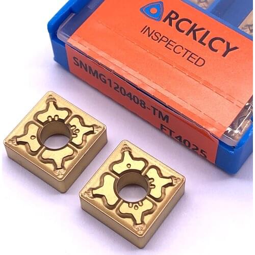 10pcs RCKLCY SNMG120408 TM FT4025 external metal turning tool lathe tool CNC machine cutting tool milling cutter for steel