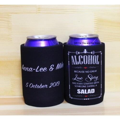 200pcs Can Cooler Wedding Gift Customize Beer Drink Cooler Neoprene Beverage Holder Promotional Gift Stubby Beer Bottle