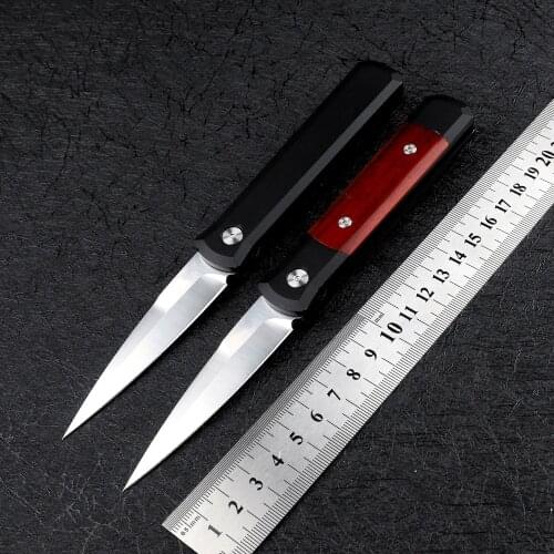 920 Dalbergia+6061-T6 Aluminum Handle 154CM Blade Outdoor Tool Survival Tactics Self-defense EDC Tool Fruit Folding Knife