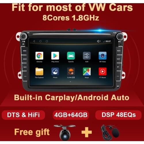 4G Android Car Radio For Skoda Octavia Volkswagen VW Passat B6 B7 CC Polo Sedan Amarok Tiguan Golf Multimedia 2 Din GPS no DVD