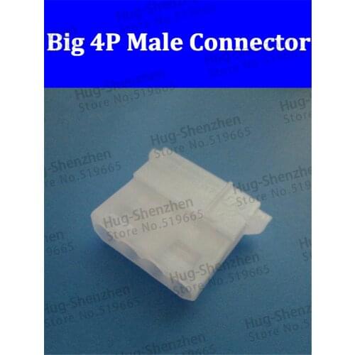 White big 4P male for IDE computer Power connector -200pcs/lot