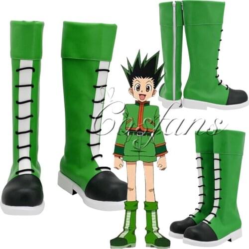 Hunter X Hunter Gon Freecss Green Cosplay Costume Shoes Boots Halloween Carnival Cosplay Costume Halloween Carnival Accessories