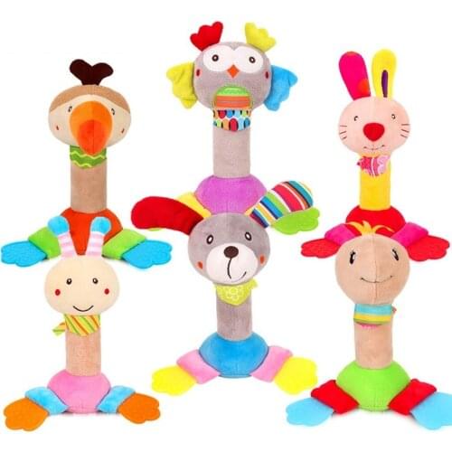 Baby Toys 0-12 Months Crib Rattles Mobile Baby Toys Comfort Stuffed Animal Educational Toys Bed Bell Plush Dolls Toys For Baby