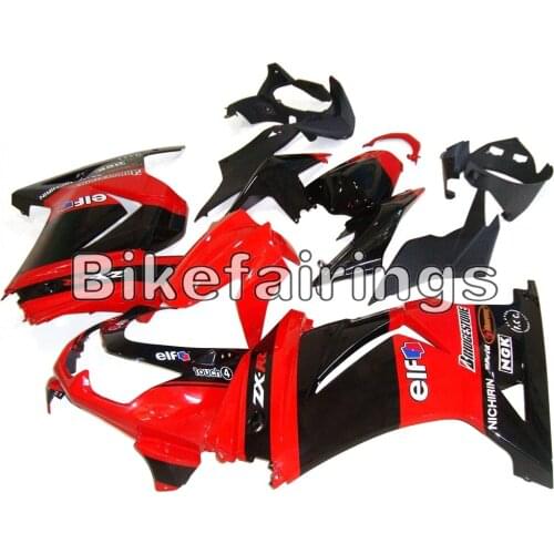 For EX250R / Ninja 250 2008 2009 2010 2011 2012 ABS Injection Cowlings Motorcycle Red Black Panels