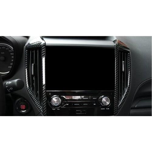 For Subaru Forester 2019 2020 2021 Interior Accessories Carbon fiber black ABS chrome Decoration Cover Tim