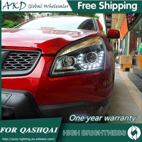 Headlights For Car Nissan 2007-2016 Qashqai DRL Daytime Running Lights Head Lamp LED Bi Xenon Bulb Fog Lights Car Accessories