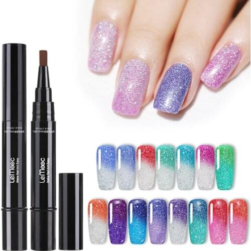 5ml Gel Polish Pen Thermal Temperature Change Color Pencil Nail Gel Varnish Soak Off UV Chameleon Gel varnish For Manicur