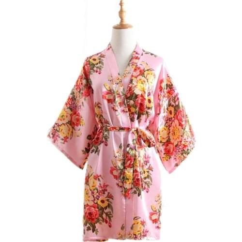 2021 Kimono Robe Bathrobe Women Traditional Style Floral Robe Yukata Costumes Pajamas Belt Japanese Sexy Lingerie Dressing Gowns
