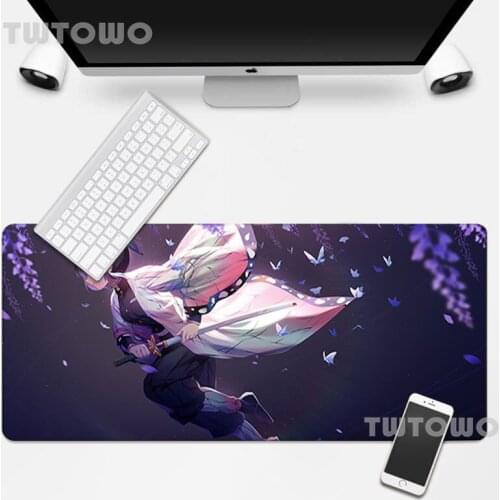 Kochou Shinobu Kimetsu No Yaiba Anime Hot Sell New Mouse Pad Anime Cartoon Natural Rubber Office Decoration Carpet Keyboard Pad