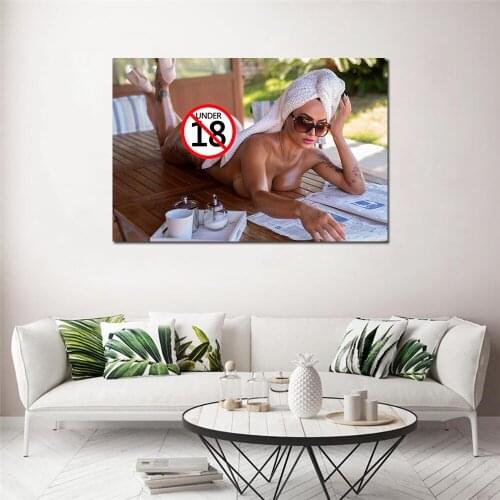 Beautiful Model Tattoo Girl Posters For Home Decor Wall Art Canvas Printed Painting Living Room Decorations