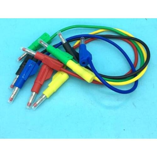 30cm 50cm 100cm Copper Safety sheath Stackable 4mm Banana Plug to 4mm Banana Plug Multimeter Test Cables probe 1kV/15A Colors