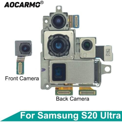 Aocarmo For Samsung Galaxy S20 Ultra S20U Front Face Back Ultra Wide Angle Telephoto Space Zoom Camera Module Flex Cable