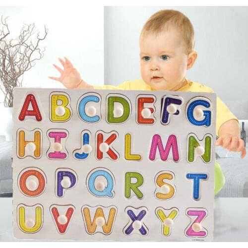 Cartoon Hand Grab Boards Toys Montessori Wooden Toy Puzzle Baby Jigsaw Educational Wood Puzzles for Kids