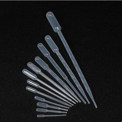 100Pcs-1000Pcs 0.2ml to 10ml Plastic Dropper Transfer Pipette Pap Straw Tube Suction Pasteur Pipet for Laboratory
