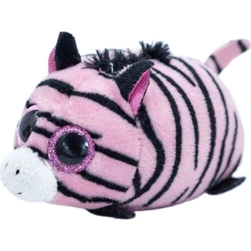Ty big eyes plush doll mobile phone wipe Pink striped zebra collection boy girl birthday Christmas gift For kids