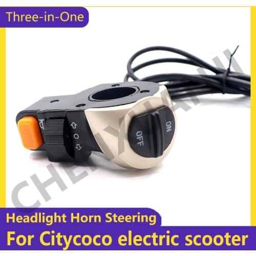 Three-in-one handle E-Bike Switch Scooter Front Lamp Signal Turn Light Horn Electric Bicycle Switch Scooter Accessories