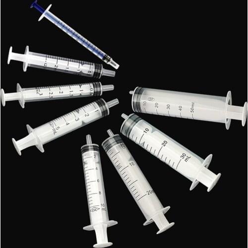 Multi Capacity Volume 5pcs 1/2/3/5/10/20/30/50ml Sterile Syringes Plastic Reusable Measuring Nutrient Injection For Hydroponics