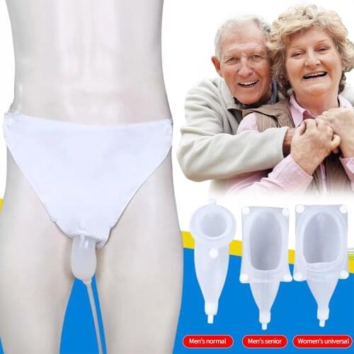 Silicone Urinary Drainage Bag Urine Collection Bag with Anti-Reflux Chamber, 1000ml & 2000ml Bag, for Men Elderly Women