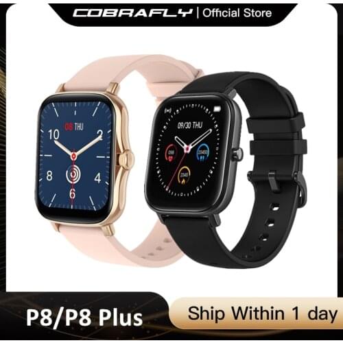 Cobrafly P8 Men Women Smart Watch Full Touch Fitness Tracker Heart Rate Monitor Sports Watches GTS Band for Xiaomi Huawei Phone