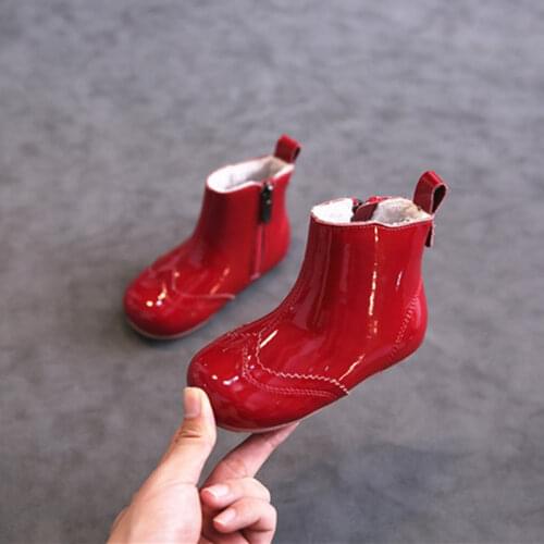 Dolakids Sheepskin Warm Kids Leather Boots For Children New Toddler Winter Princess Shoes Non-slip Sole Girls Baby Lovely Boots