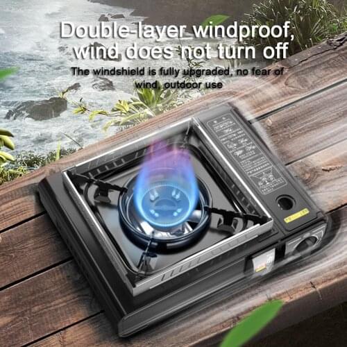 Outdoor Gas Stove Household Cassette Furnace Portable Windproof Cas Hot Pot Wild Barbecue Stove Camping Hiking Travel Cooker