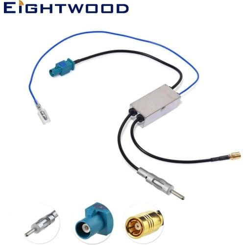 Eightwood Antenna Splitter Conversion Car DAB DAB+ AM FM Stereo Radio Fakra Z to SMB DAB + Aerial Antenna Splitter for C-KO DAB
