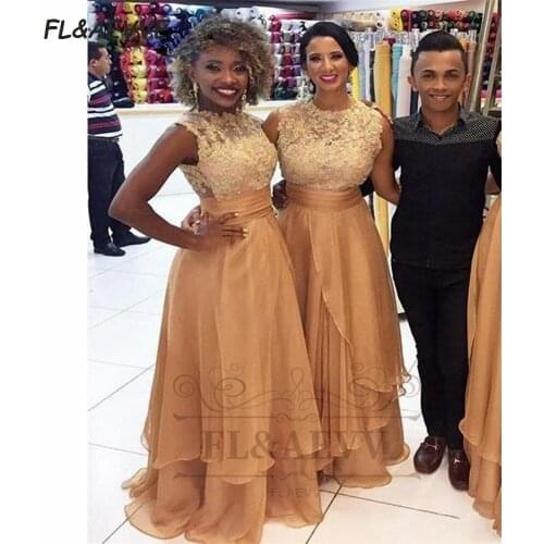 Vintage Lace Bridesmaid Dresses South African Bridesmaid Dress 2021 Tulle Floor Length Black Girls Wedding Party Gown