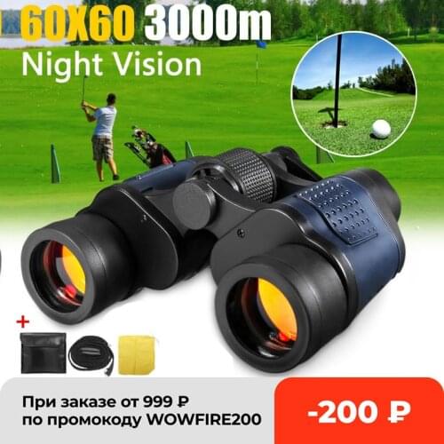 60x60 5-3000M Binoculars Optical Night Vision Waterproof Miltary Hunting High Clarity Binoculars Telescope For Hunting Camping