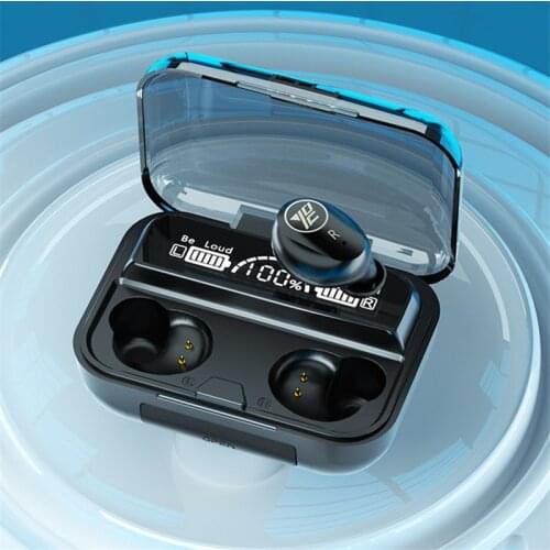 YW-M16 Earphones Charging Box Wireless Headphone Bluetooth-compatible Stereo Sports Waterproof Earbuds Headsets With Microphone