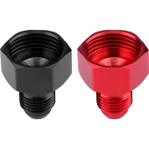 Female AN10 To AN6 Male Expander Reducer Pressure Adapter Hose Fitting Straight Oil Cooler Adapter (Black/Red )