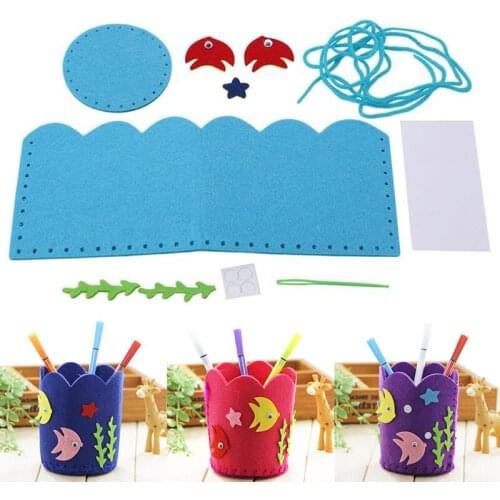 1PC Kids DIY Craft Pencil Holder Educational Toys For Children Creative Handwork Pen Container Arts And Crafts Toys Gifts