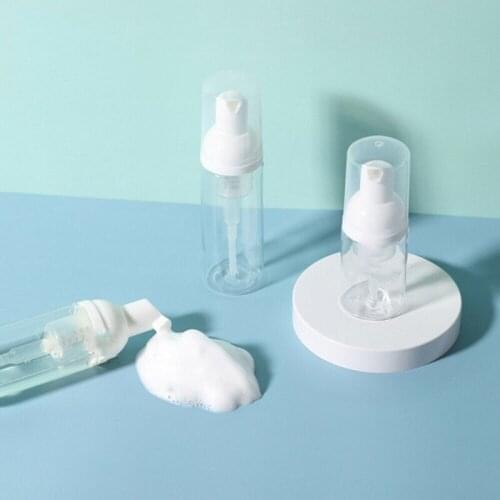 PET 1Pcs Spray Bottle Clear Empty Cosmetic Plastic Foam Foaming Dispenser Pump Mini Refillable Container Bottle 50/60ml Travel