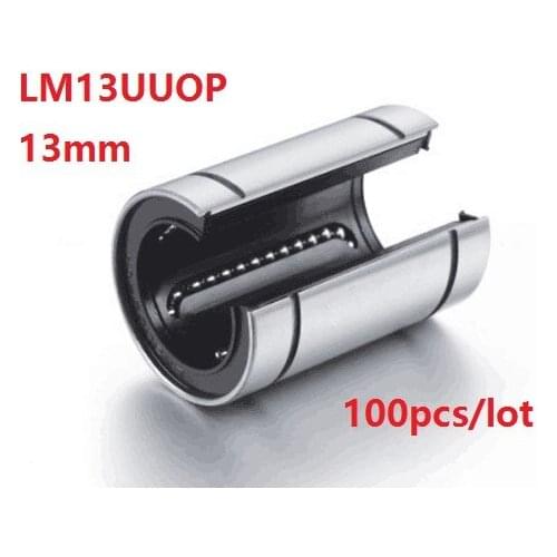 100pcs/lot 13mm LM13UUOP LM13OP LM13UU-OP open linear motion ball bearing bush bushing for CNC DIY Open Type Linear Bearing
