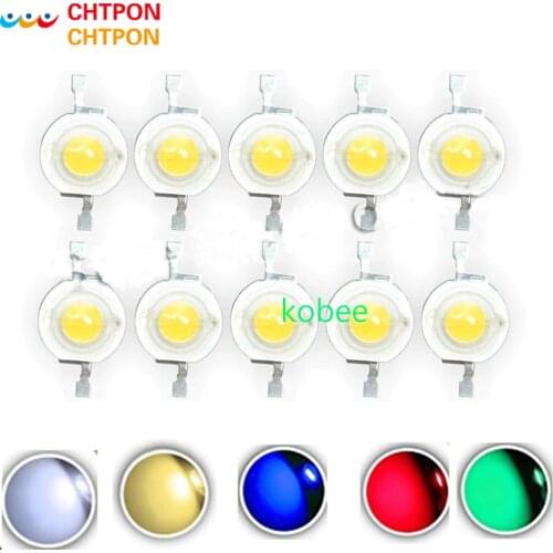 100Pcs/lot Real CREE 1W 3W High Power LED Lamp Beads 2.2V-3.6V SMD Chip LED Diodes Bulb White / Warm White / Red / Green / Blue