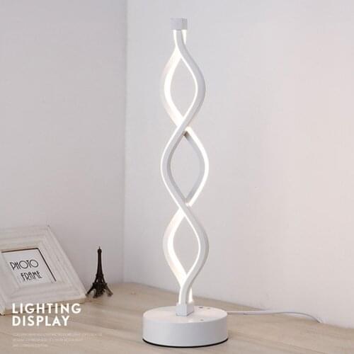 18W Curved Table Light Chic Long Life LED Night Lamp White Light/Warm Light Modern Home Decor Led Desk Lamps