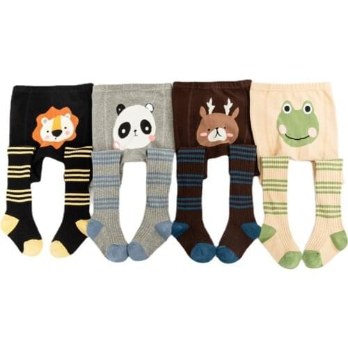 2021 PP Baby Pantyhose Girls Tights Toddler Girl Winter Clothes Cute Girl Bow Pants Cotton Breathable Stockings Knit Kid Tights