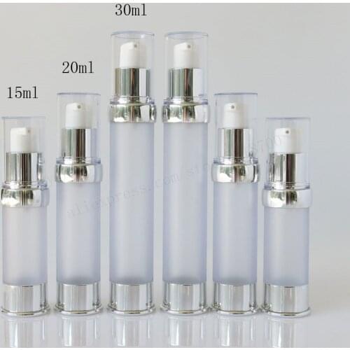 360/lot New Design 15ml 20ml 30ml Frost Plastic Airless Lotion Pump Bottle Vacuum Cosmetic Airless Containers