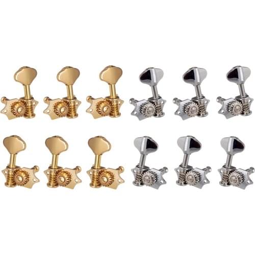 3L3R 6Pcs 1:18 Guitar String Tuning Pegs Tuner Machine Heads Knobs Tuning Keys for Acoustic or Electric Guitar