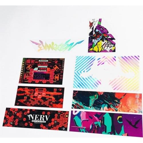 8pcs Car Styling Vinyl Decals Motorcycle Auto Window Sticker for NERV Captain Emergency Warning