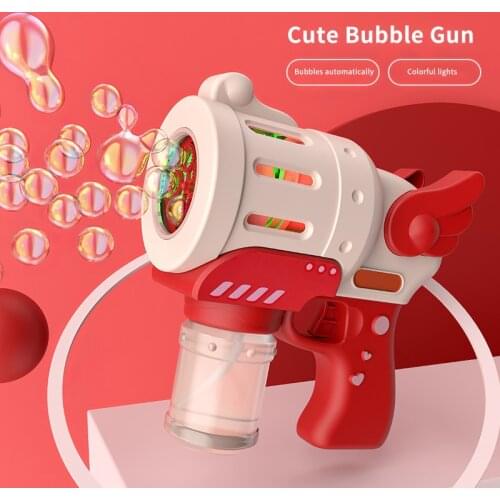 Bubble Machine Automatic Indoor Outdoor Bubble Machine Maker Gun Shape Exciting Bubble Blower Machine Used Gift Reward Children