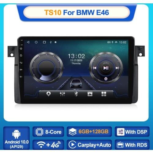 4G LTE Android 10 Navigation for BMW E46 M3 Rover 75 Coupe 318/320/325/330/335 Car Multimedia Player GPS Radio Stereo 6+128G BT
