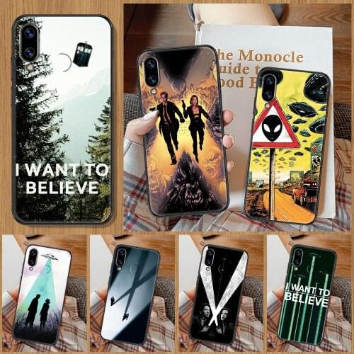 The X Files I Want to Believe Phone Case For Huawei Honor 6A 7A 7C 8A 8X 8 9 9X 10 10i 20 Lite Pro black fashion back painting
